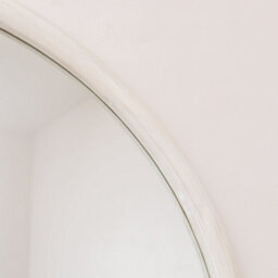 Melody Maison Large White Washed Wooden Round Wall Mirror - 80Cm X 80Cm - thumbnail 2