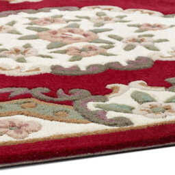 Traditional Wool Rug, 25mm Thick Floral Handmade Rug, Easy To Clean Rug For Living Room, & Dining Room-150Cm X 240Cm - thumbnail 3