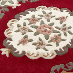 Traditional Wool Rug, 25mm Thick Floral Handmade Rug, Easy To Clean Rug For Living Room, & Dining Room-150Cm X 240Cm - thumbnail 4