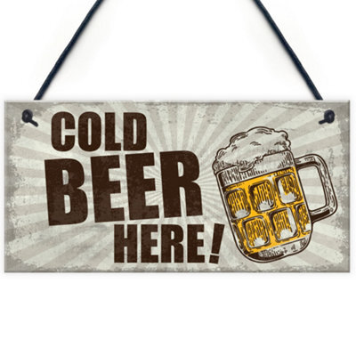 Red Ocean Home Bar Sign Here Bartender Pub Landlord Gift Man Cave Kitchen Plaque Gifts For Men - image 1