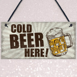 Red Ocean Home Bar Sign Here Bartender Pub Landlord Gift Man Cave Kitchen Plaque Gifts For Men - thumbnail 3