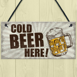 Red Ocean Home Bar Sign Here Bartender Pub Landlord Gift Man Cave Kitchen Plaque Gifts For Men - thumbnail 2
