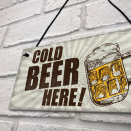 Red Ocean Home Bar Sign Here Bartender Pub Landlord Gift Man Cave Kitchen Plaque Gifts For Men - thumbnail 7