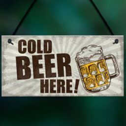 Red Ocean Home Bar Sign Here Bartender Pub Landlord Gift Man Cave Kitchen Plaque Gifts For Men - thumbnail 5
