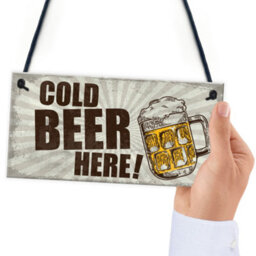 Red Ocean Home Bar Sign Here Bartender Pub Landlord Gift Man Cave Kitchen Plaque Gifts For Men - thumbnail 6
