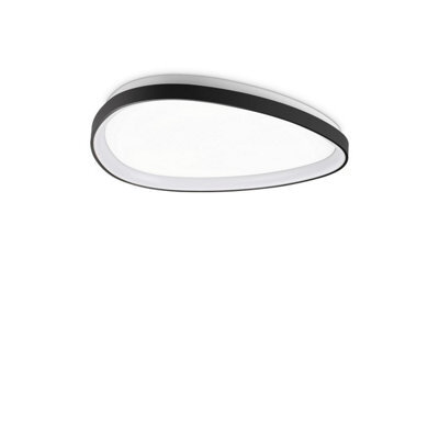 Ideal Lux Gemini 61Cm Led Integrated Led Semi Flush Ceiling Light Black 2700K