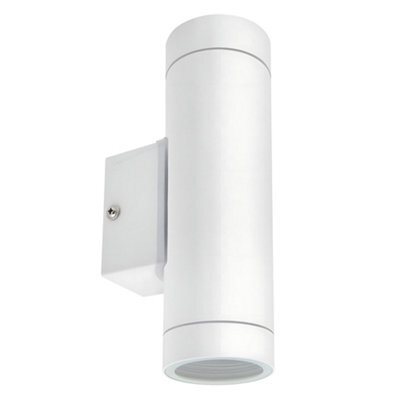 Long Life Lamps Company Matt White Stainless Steel Double Outdoor Wall Light Zlc054W - image 1