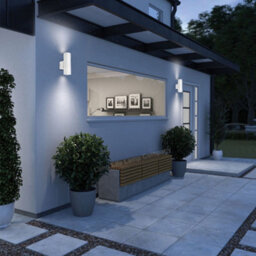 Long Life Lamps Company Matt White Stainless Steel Double Outdoor Wall Light Zlc054W - thumbnail 9