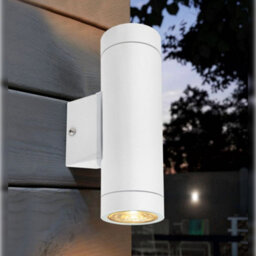 Long Life Lamps Company Matt White Stainless Steel Double Outdoor Wall Light Zlc054W - thumbnail 6