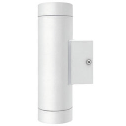 Long Life Lamps Company Matt White Stainless Steel Double Outdoor Wall Light Zlc054W - thumbnail 4