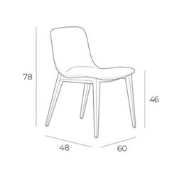 Stylish Beige Fabric Dining Chair By Angel Cerda - thumbnail 7