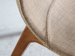 Stylish Beige Fabric Dining Chair By Angel Cerda - thumbnail 4