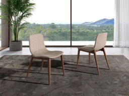 Stylish Beige Fabric Dining Chair By Angel Cerda - thumbnail 2