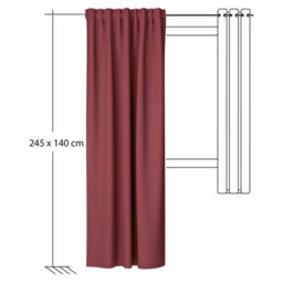 Bricoflor Blackout Curtain With Concealed Loops  - Bronze - 2,45 X 1,40 M - Plain - thumbnail 6