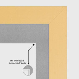AK Frames 20X14 Mustard Yellow Modern Multi Photo Frame With Silver Mount - Holds 2 Apertures (2X) A4 Photos - thumbnail 7