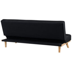Beliani Sofa Bed 3 Seater Froya Fabric Black - thumbnail 7