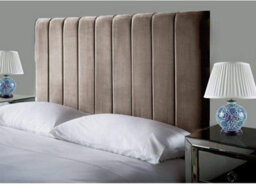 "Empire Beds Portland 24"" Height Headboard In Mink Plush Velvet Fabric For Kingsize Beds" - thumbnail 1