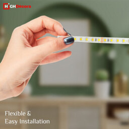 Highdecora Led Strip Light 5M With Tunable Remote And Uk Power Plug, Warm White To Cool Daylight, Dimmable Adhesive Design - thumbnail 3