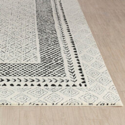 Livabliss Freud-Modern Ivory Black High Pile Living Dining Bedroom Rug 160 X 213 Cm Easy Care, Non Shedding - thumbnail 5