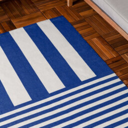 furn. Furn Deck Stripe Printed Outdoor Rug, White/blue, 120 X 170Cm - thumbnail 3