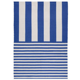 furn. Furn Deck Stripe Printed Outdoor Rug, White/blue, 120 X 170Cm - thumbnail 1