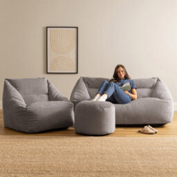 icon Bean Bag Sofa, Armchair And Footstool Bundle, Jumbo Cord - thumbnail 2