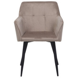 Beliani Set Of 2 Dining Chairs Jasmin Velvet Taupe - thumbnail 5