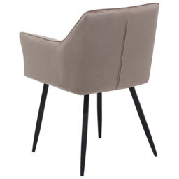 Beliani Set Of 2 Dining Chairs Jasmin Velvet Taupe - thumbnail 6