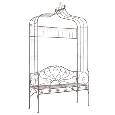 Berkfield Garden Bench 122 Cm Iron Antique Brown - image 1