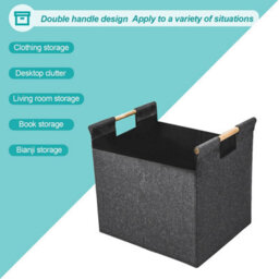 Carrier Bag Holder Felt Storage Basket Fireplace Log Tote Household Laundry Toy Carrying Organizer - thumbnail 6