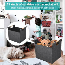 Carrier Bag Holder Felt Storage Basket Fireplace Log Tote Household Laundry Toy Carrying Organizer - thumbnail 5