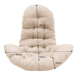 Living And Home Camel Thicken Hanging Egg Chair Seat Pad Cushion W 95 Cm X H 75 Cm - thumbnail 6
