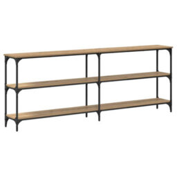 Walplus Console Table With Shelf Artisan Oak 200 X 29 X 75 Cm - thumbnail 6
