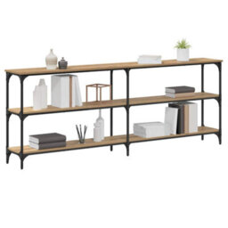 Walplus Console Table With Shelf Artisan Oak 200 X 29 X 75 Cm - thumbnail 3