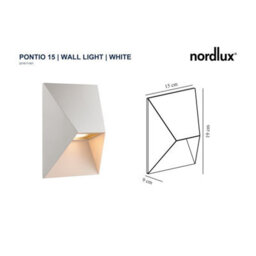 Nordlux Pontio Outdoor Aluminium Wall Light Weatherproof White,mains - thumbnail 5
