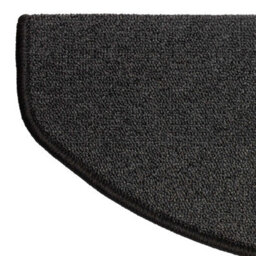 Floordirekt London Self Adhesive Edged Hard Wearing Carpet Stair Tread Mat For Indoor Stairs Semicircular Anthracite 23.5 X 65 Cm - thumbnail 3