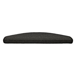 Floordirekt London Self Adhesive Edged Hard Wearing Carpet Stair Tread Mat For Indoor Stairs Semicircular Anthracite 23.5 X 65 Cm - thumbnail 5