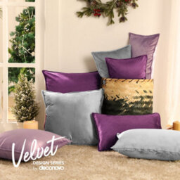 Deconovo Set Of 2 Crushed Velvet Cushion Covers 55Cm X 55Cm 22X22 Inches Flanges Throw Pillow Cases For Garden Chairs Grape Purple - thumbnail 4