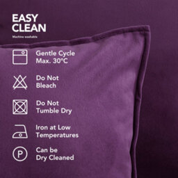 Deconovo Set Of 2 Crushed Velvet Cushion Covers 55Cm X 55Cm 22X22 Inches Flanges Throw Pillow Cases For Garden Chairs Grape Purple - thumbnail 5