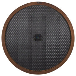 Wyld And Coco 60Cm Round Wall Clock - Handmade Dark Brown Fir Frame, Black-And-White Diamond Face - thumbnail 3