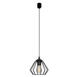 Luminosa Lighting Luminosa Agat Wire Frame Pendant Ceiling Light Black 18Cm - thumbnail 1