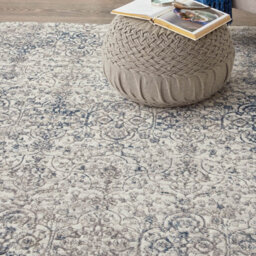 Beige Easy To Clean Floral Optical/(3D) Modern Rug For Living Room, Bedroom - 66 X 229 (Runner) - thumbnail 2