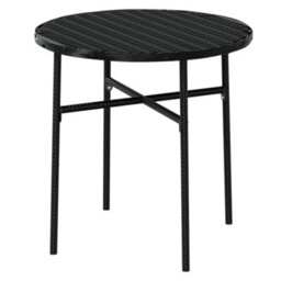Berkfield 3 Piece Garden Dining Set Poly Rattan Black - thumbnail 5