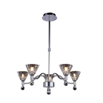 Luminosa Lighting Luminosa Neptune Pendant Round 5 Light G9 Polished Chrome - image 1