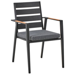 Beliani Garden Dining Set 4 Seater Maletto/taviano With Cushions Metal Grey/ Black - thumbnail 7