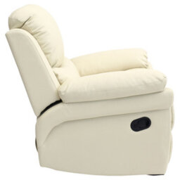 More4Homes Madison Bonded Leather Recliner Armchair Sofa Home Lounge Chair Reclining Gaming (Cream) - thumbnail 5