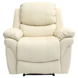 More4Homes Madison Bonded Leather Recliner Armchair Sofa Home Lounge Chair Reclining Gaming (Cream) - thumbnail 6