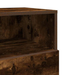 Berkfield Bedside Cabinet With 2 Drawers Smoked Oak 36X36X68 Cm - thumbnail 9