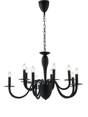Luminosa Lighting Luminosa Armstrong 10 Light Chandeliers Black 92X53Cm - image 1