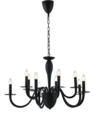Luminosa Lighting Luminosa Armstrong 10 Light Chandeliers Black 92X53Cm - thumbnail 1